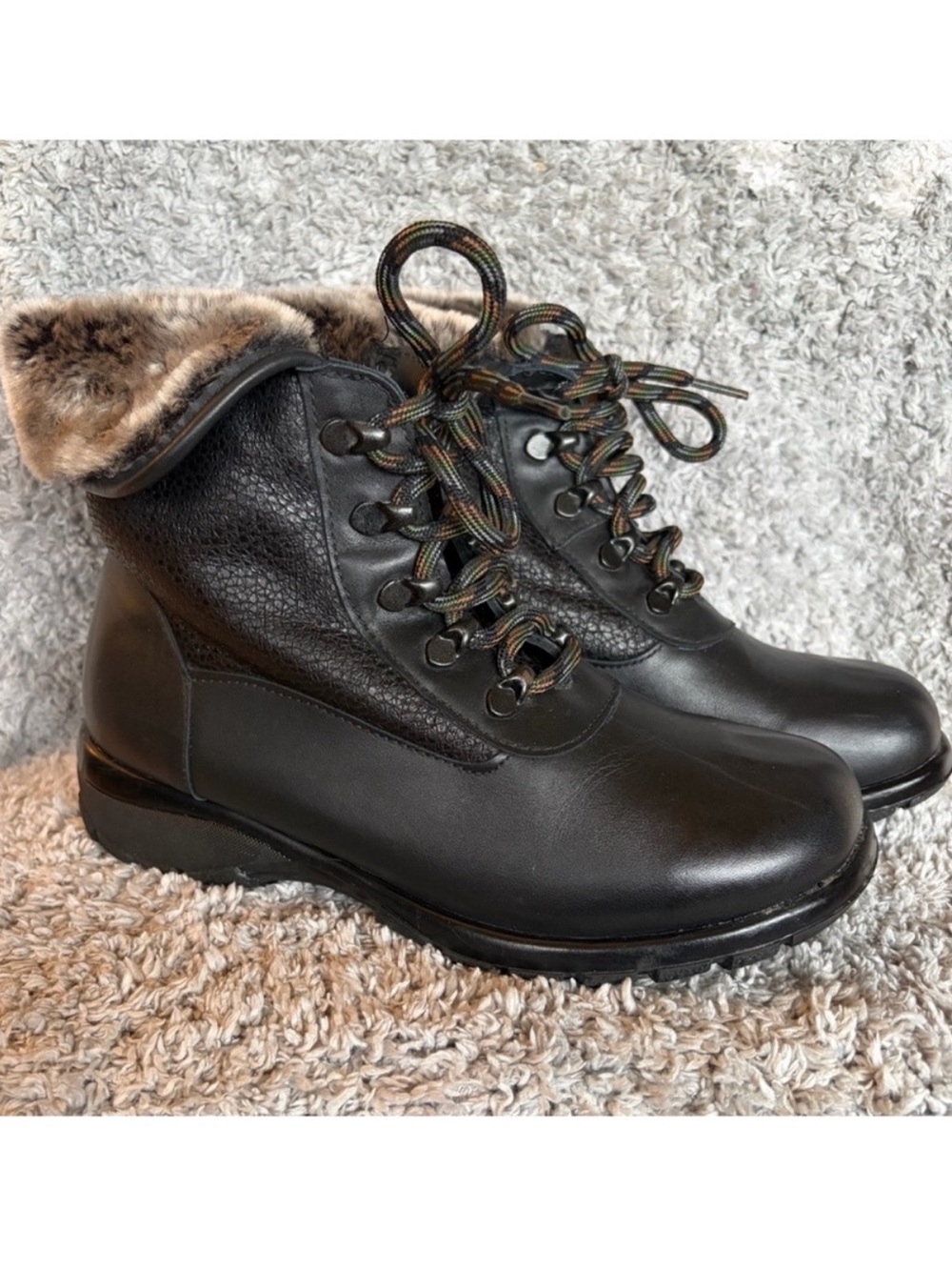 🇨🇦Toe Warmers| Women’s Harbor Italian Leather Waterproof Boots |Black | 7.5